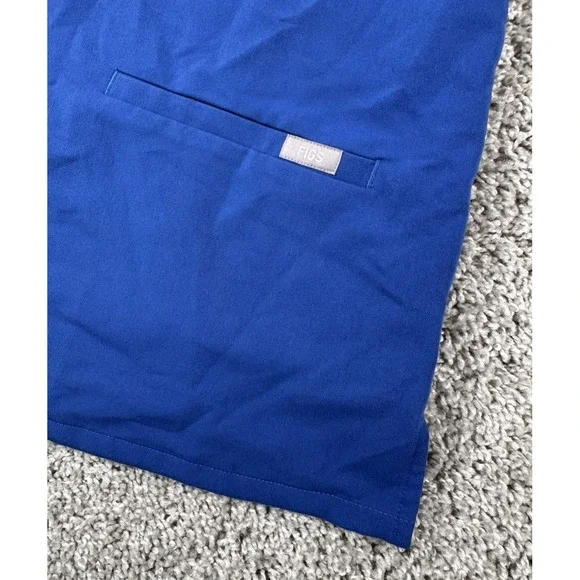 Figs Technical Collection Casma Womens Scrub Top Blue Pockets‎ Small - Picture 4 of 7